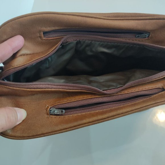 Air India Brown Leather Women's Bag - Picture 7 of 9